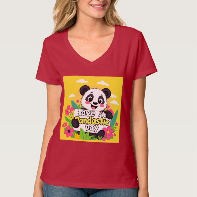 "Ha en pandastisk dag" T Shirt (Framsida)