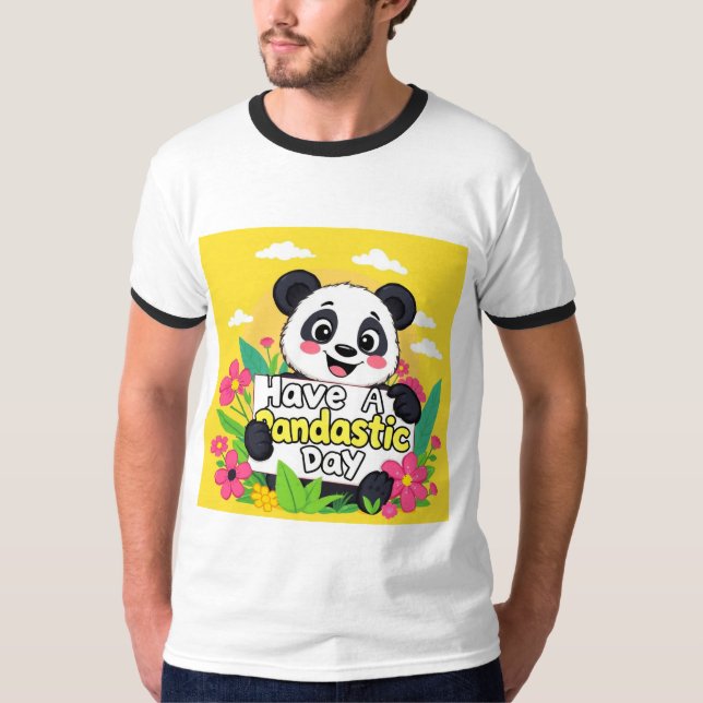"Ha en pandastisk dag" T Shirt (Framsida)