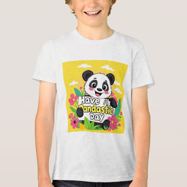 "Ha en pandastisk dag" T Shirt (Framsida)