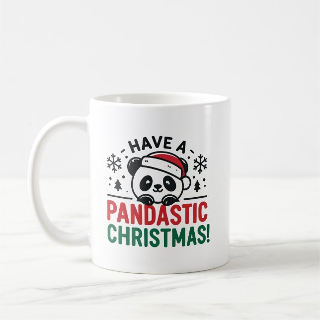 Ha en Pandastisk julpanda-Helgdag Kaffemugg (Vänster)