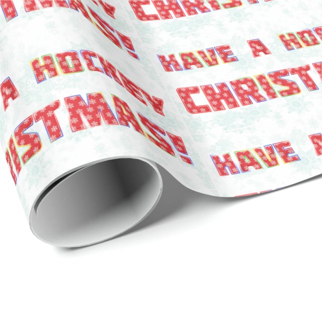 Ha en Papper  av Hockey Jul Julafton Gift Wrapping Presentpapper (Rullad Hörn)