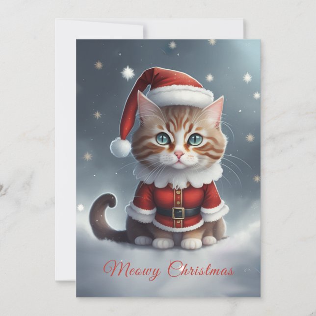 Ha en perfekt jul ~ Meow ^-^ Inbjudningar (Framsida)