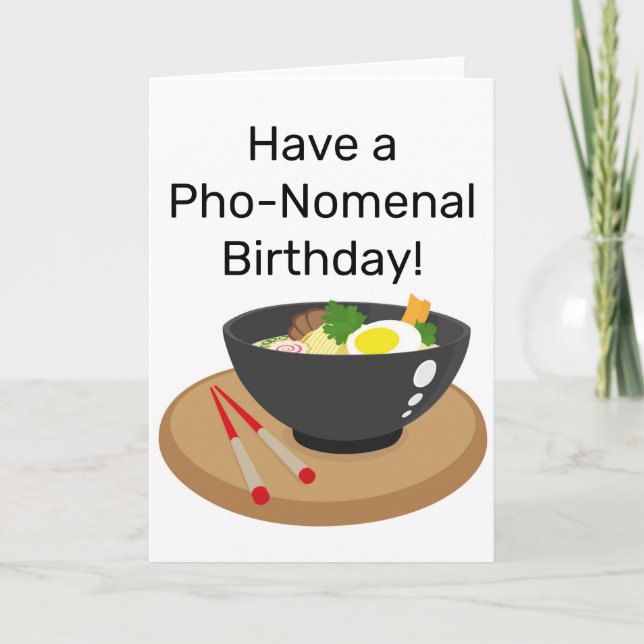 Ha en PHO-NOMENAL Birthday Tack Kort (Framsida)