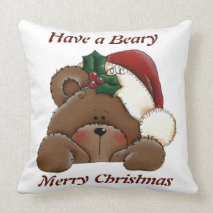 Ha en pläd för Beary god julkudde Kudde