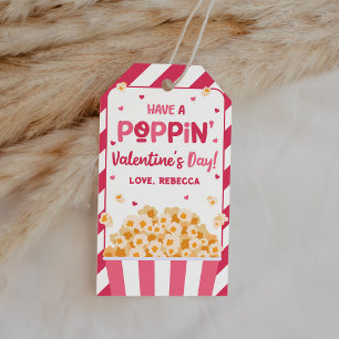 Ha en poppin's Valentine Day Popcorn Presentetikett