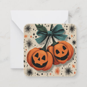 Ha en pumpa-perfekt Halloween! Söt pumpa Anteckningskort