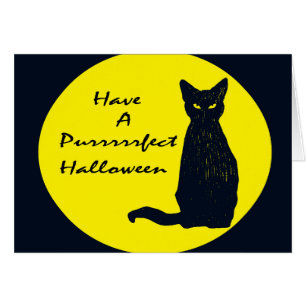Ha en PURRfect Halloween! Hälsningskort