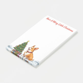 Ha en riktigt glad jul - Corgi Post-it Block