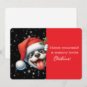 Ha en riktigt glad jul Glattande hund