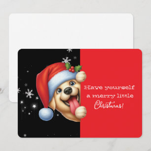 Ha en riktigt glad jul Glattande hund