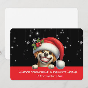 Ha en riktigt glad jul Glattande hund