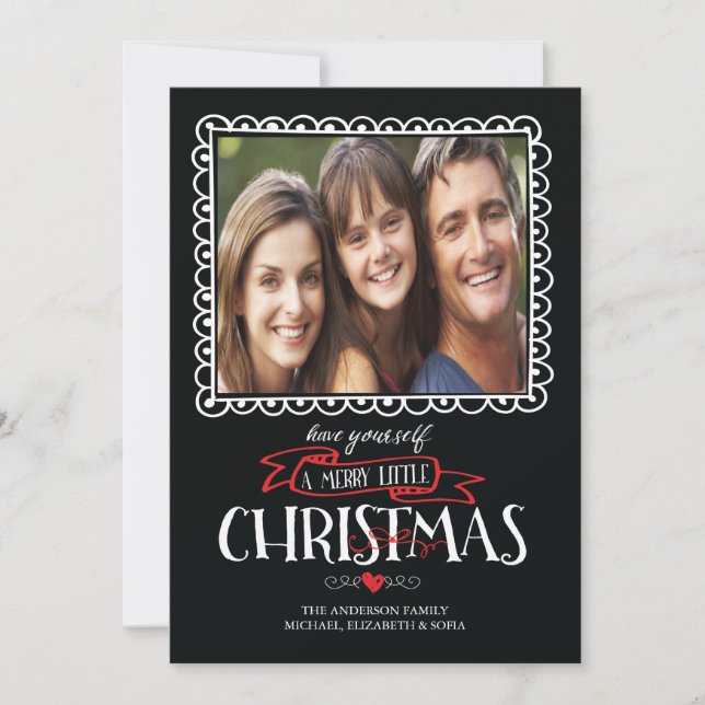 Ha en riktigt glad jul ledig fotokort julkort (Framsida)