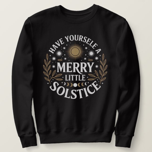 Ha en riktigt glad jul solstice, jul lång ärmad tröja (Design framsida)