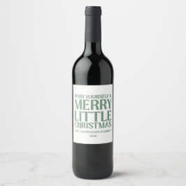 Ha en riktigt glad jul vinflaska etikett