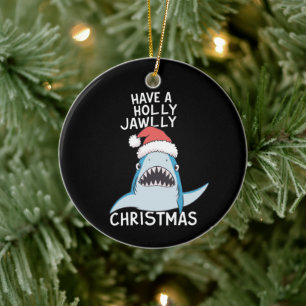 Ha en riktigt underbar julfilm Sarcastic Käkar Julgransprydnad Keramik