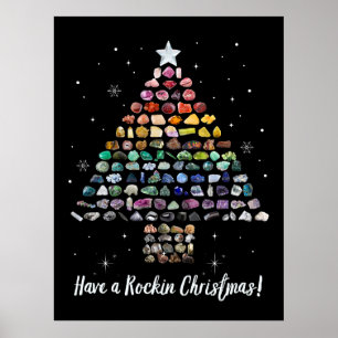 Ha en Rockin-jul! Crystal Julgran Poster