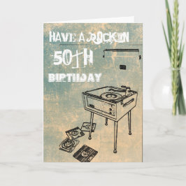 Ha en Rockin på 50:e födelsedagen! Födelsedagskort Kort