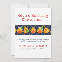 Ha en Rocking jul Singing Robin Anpassningsbar Julkort