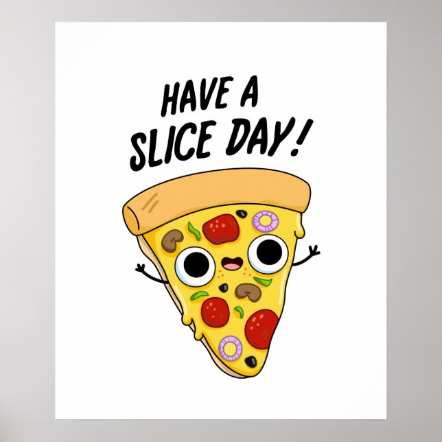 Ha en segmentdag, en fin Pizza Pun Poster (Framsidan)