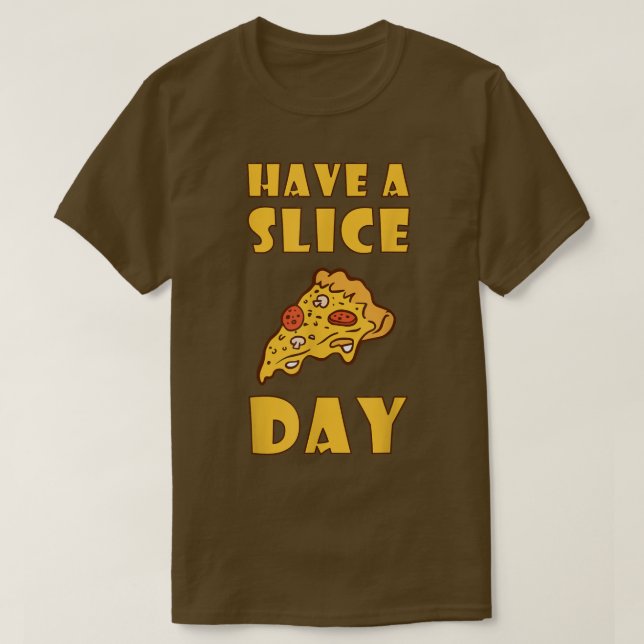 Ha en segmentdag med Pizza Eating Sunk Food T-Shir T Shirt (Design framsida)