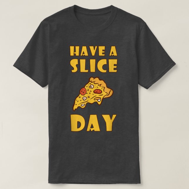 Ha en segmentdag med Pizza Eating Sunk Food T Shirt (Design framsida)