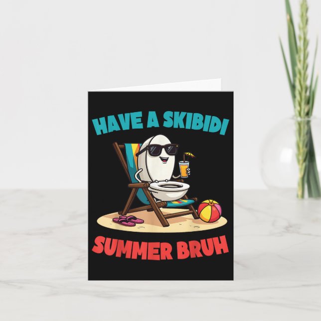 Ha en Skibidi Summer Bruh Funny Teacher Studenter Kort (Framsida)