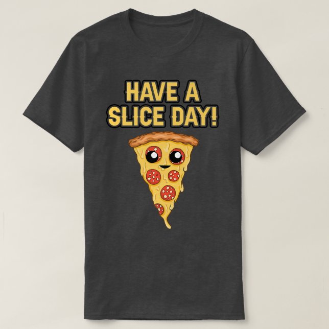 Ha en skivdag i italienska matsalen Pizza Älskare  T Shirt (Design framsida)