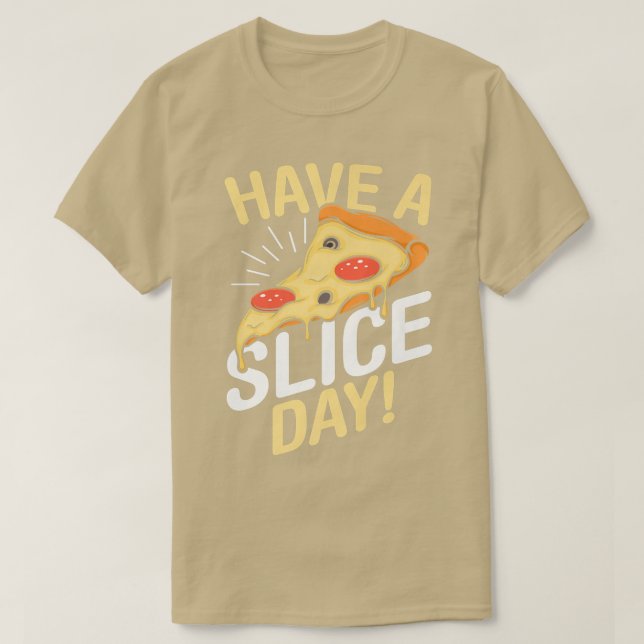 Ha en skivdag i italienska matsalen Pizza Älskare  T Shirt (Design framsida)
