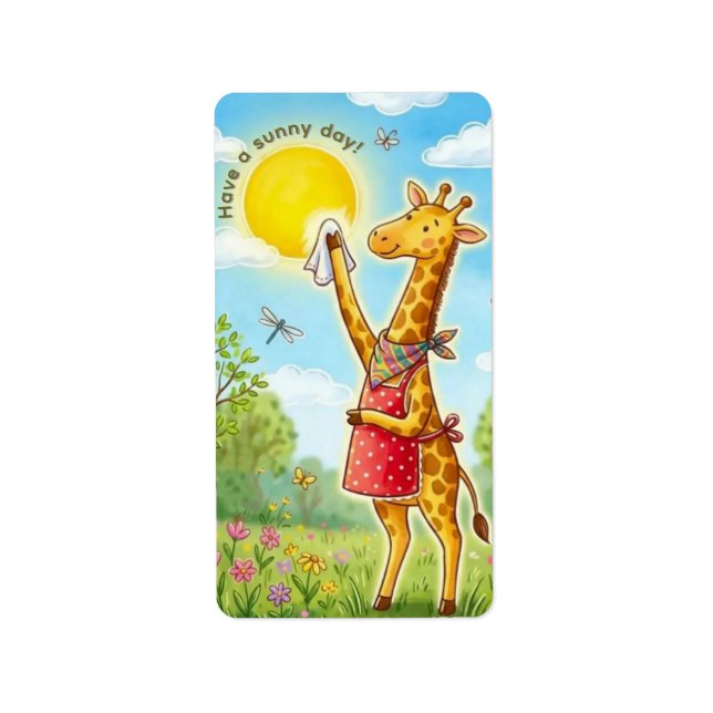 Ha en solig dag! adressetikett (Framsidan)