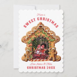 Ha en söt jul | Gingerbröd House Photo Julkort