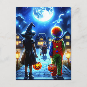 Ha en spöklik Halloween Helg Vykort