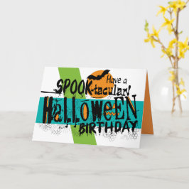 Ha en spöktastisk Halloween födelsedagskort Kort