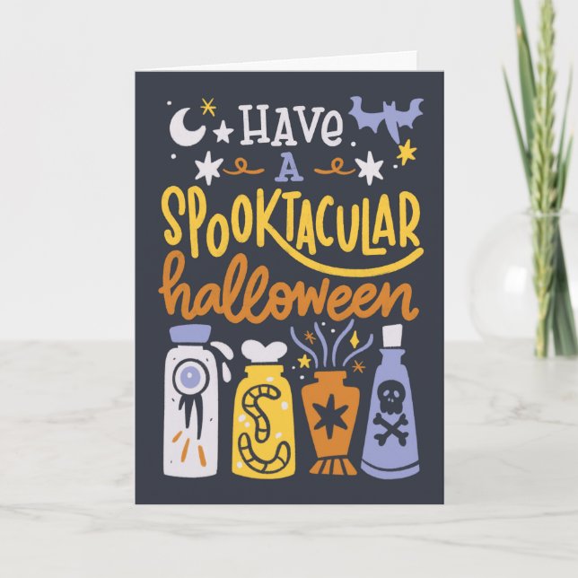 Ha en spöktastisk Halloween Kort (Framsida)