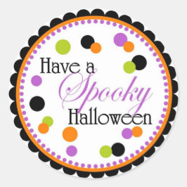 Ha en SPOOKY Halloween-stickare Runt Klistermärke