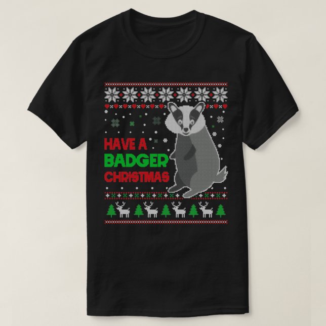 Ha en större julklapp, gullig sötare t shirt (Design framsida)