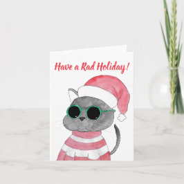 Ha en superbra semester katt helgkort