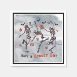 Ha en talesdag! Halloween Skeletons Dancing Pappersservett
