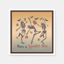 Ha en talesdag! Halloween Skeletons Dancing Pappersservett