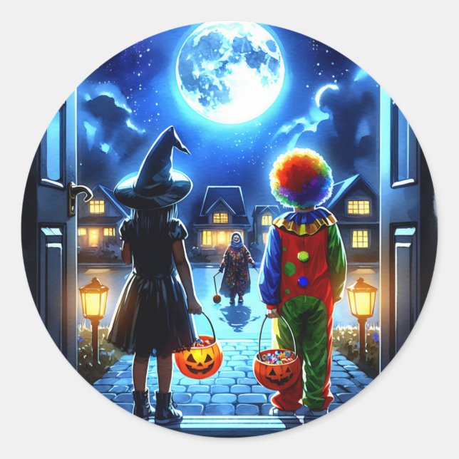 Ha en taloky Halloween Runt Klistermärke (Framsida)