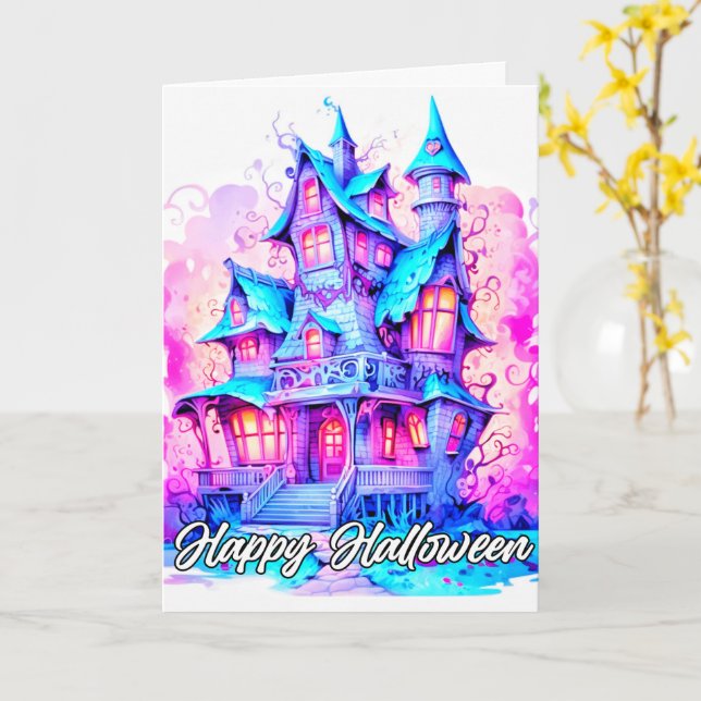 Ha en Toppen-taloky Halloween Kort (Gul blomma)