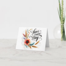 Ha en trevlig dag blommig