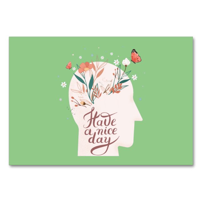 Ha en trevlig dag bordsnummer (Framsidan)