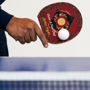 "Ha en trevlig dag" Energie Bordtennisutrustning: Pingisracket