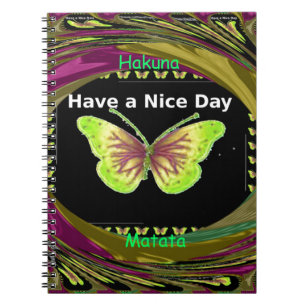 Ha en trevlig dag-Hakuna Matata-text.png Anteckningsbok