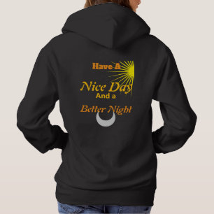 Ha en trevlig dag: Lyxig guldtext Balans Dragkedja T Shirt