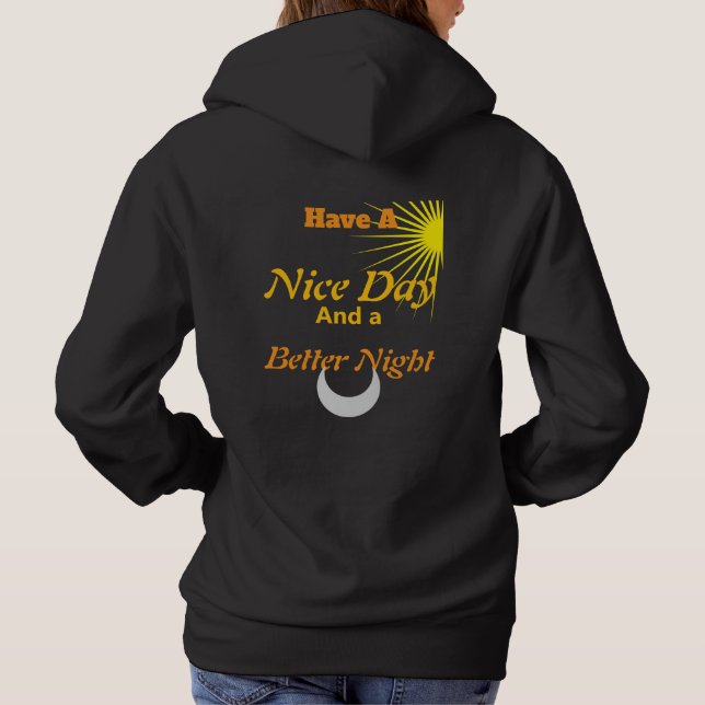 Ha en trevlig dag: Lyxig guldtext Balans Dragkedja T Shirt (Baksida)