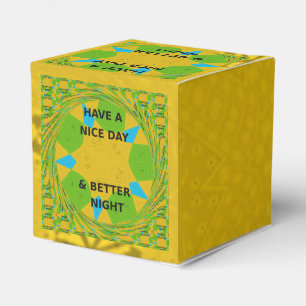 Ha en trevlig dag och bättre utskrift av nattkonst presentaskar