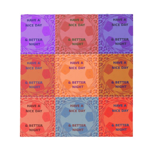 Ha en trevlig dag och bättre utskrift av popup-bil anteckningsblock (Framsida)