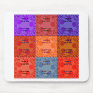 Ha en trevlig dag och bättre utskrift av popup-bil musmatta