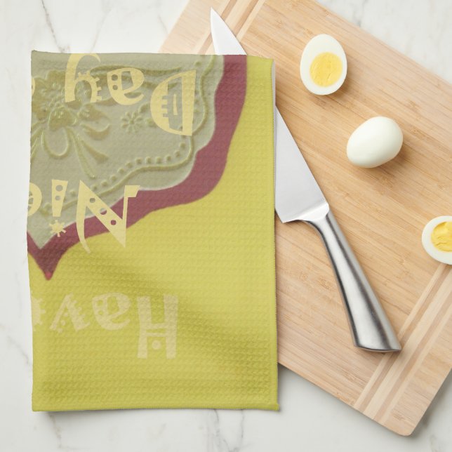 Ha en trevlig dag och en bättre bild i nattetid kökshandduk (Vikt i Fjärdedel)